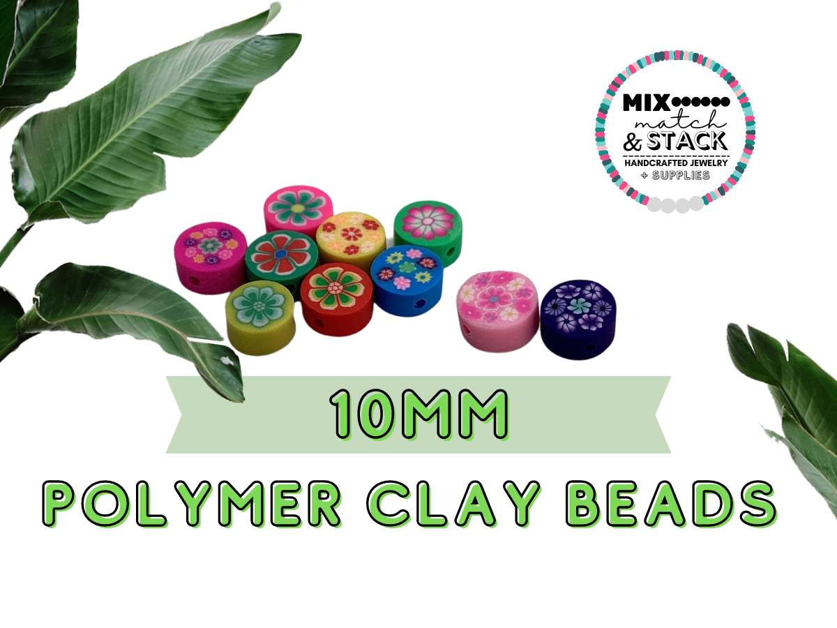 Flower Polymer Clay Beads