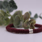 Solid Single Heishi Bracelet (Maroon)